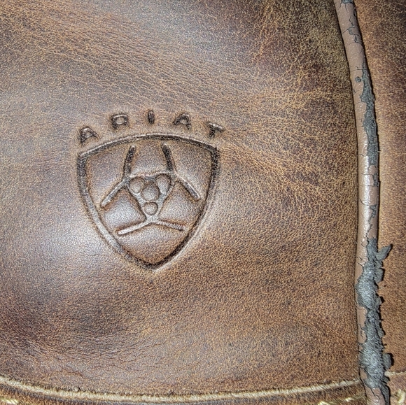 Ariat Brown Cowboy Boots with Roper Shaft and Contrast Stitching - Picture 2 of 5